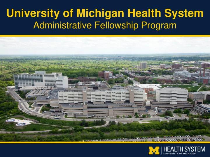 university of michigan health system