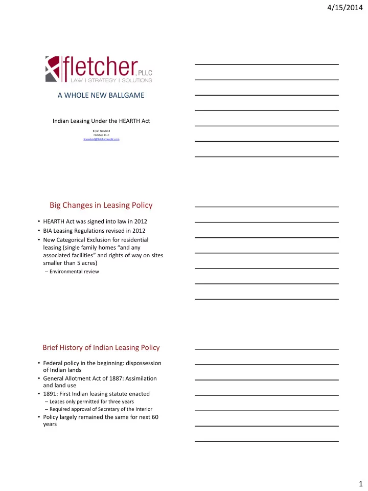 big changes in leasing policy