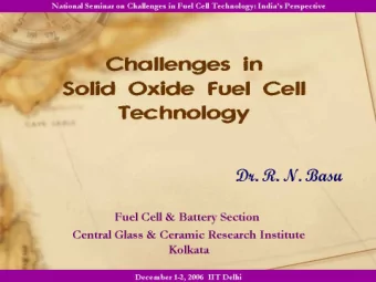 Outline  SOFC  Anode-supported Planar for IT-SOFC  CGCRIs Current Activities