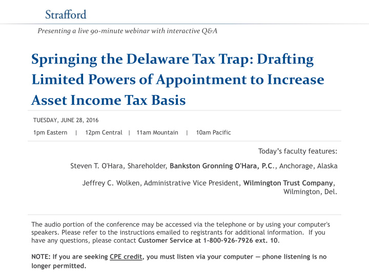springing the delaware tax trap drafting limited powers