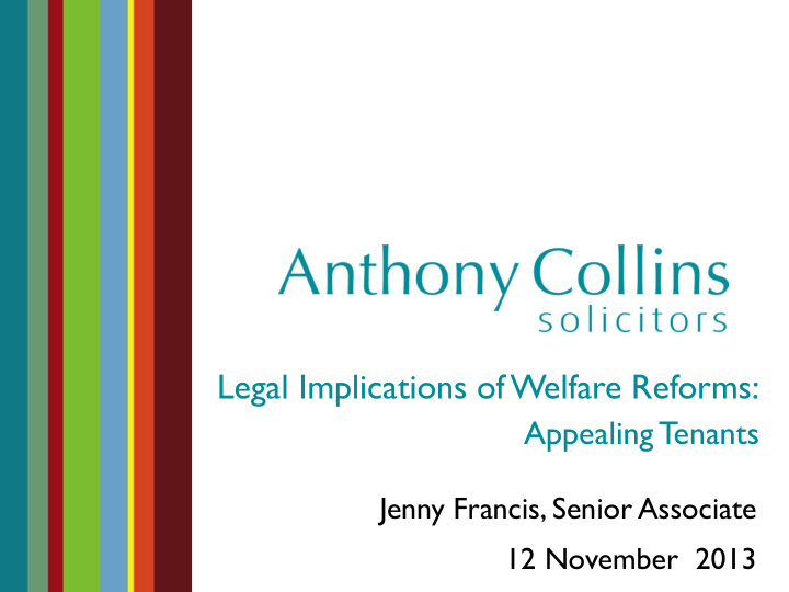 legal implications of welfare reforms
