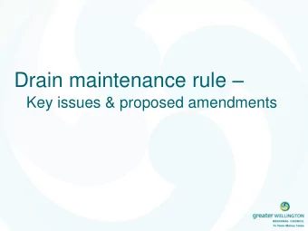 Drain maintenance rule   Key issues &amp; proposed amendments  Definitions    artificial farm