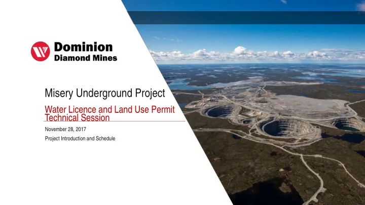 misery underground project