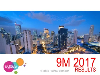9M 2017  RESULTS  Periodical Financial Information  Analyst call  3  Table of contents  Segment