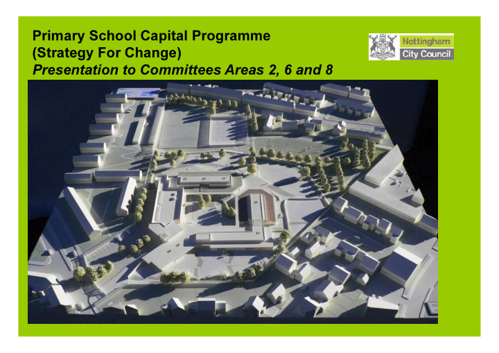 primary school capital programme strategy for change