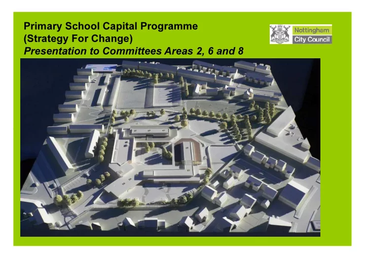 primary school capital programme strategy for change