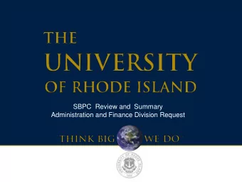 Administration and Finance Division Request  Evaluation Team  Scott Martin  Graduate Student