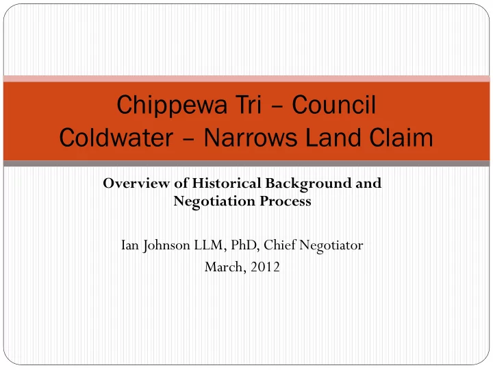 chippewa tri council