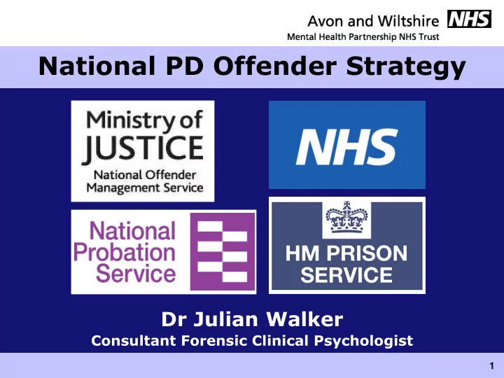 national pd offender strategy