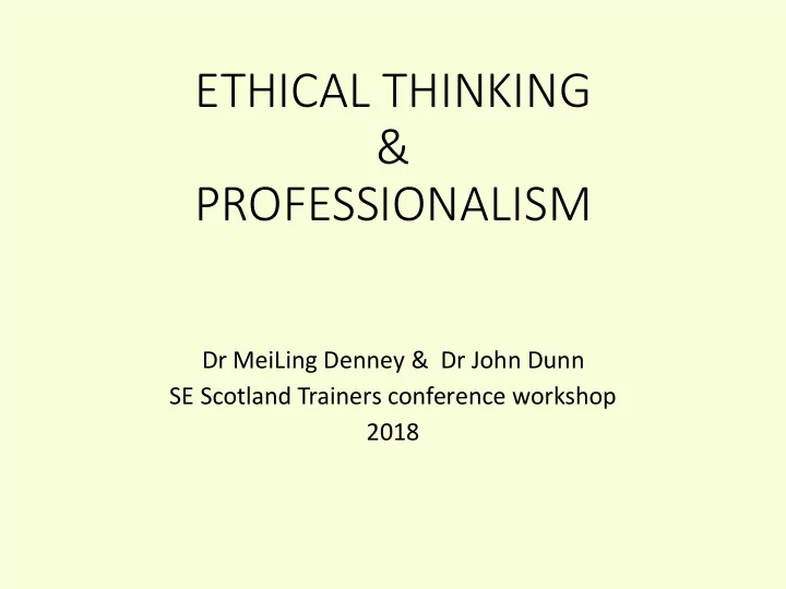 professionalism dr meiling denney dr john dunn se