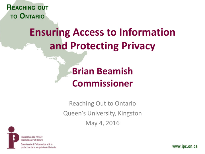 ensuring access to information