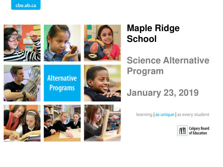 maple ridge school science alternative program january 23