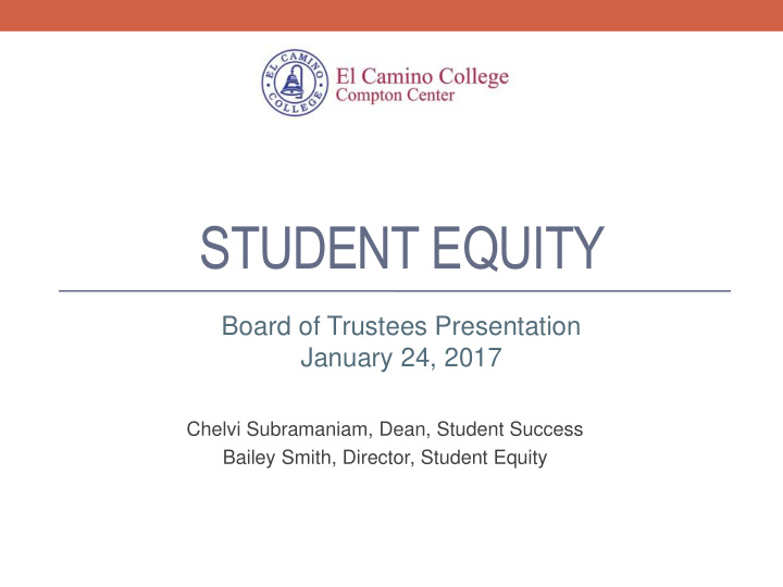 student equity