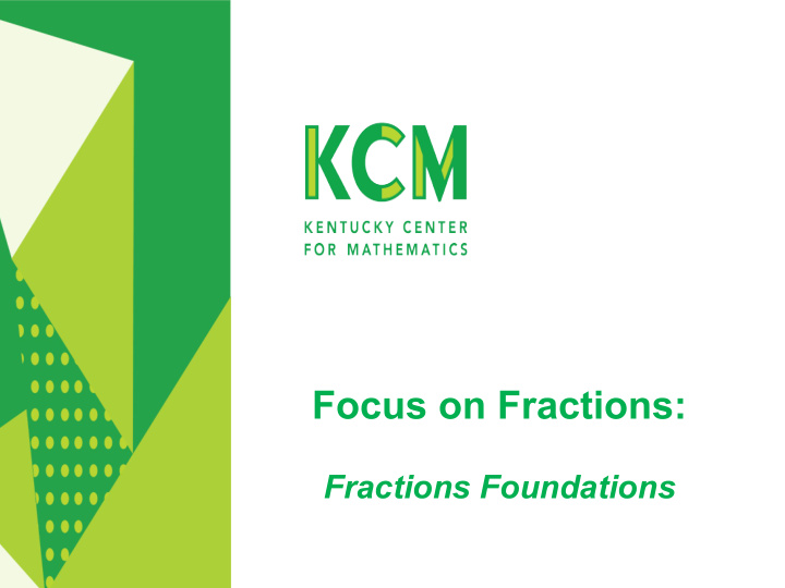 focus on fractions
