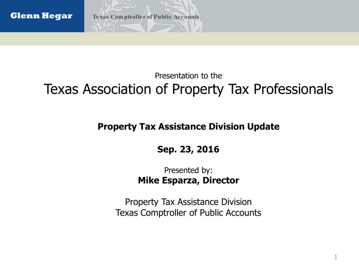 texas association of property tax professionals