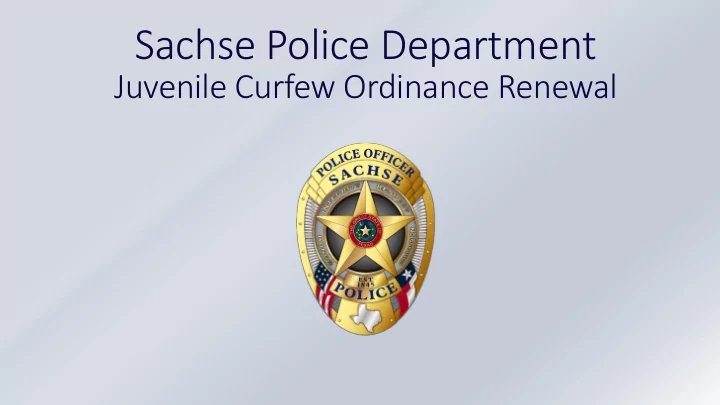 sachse police department