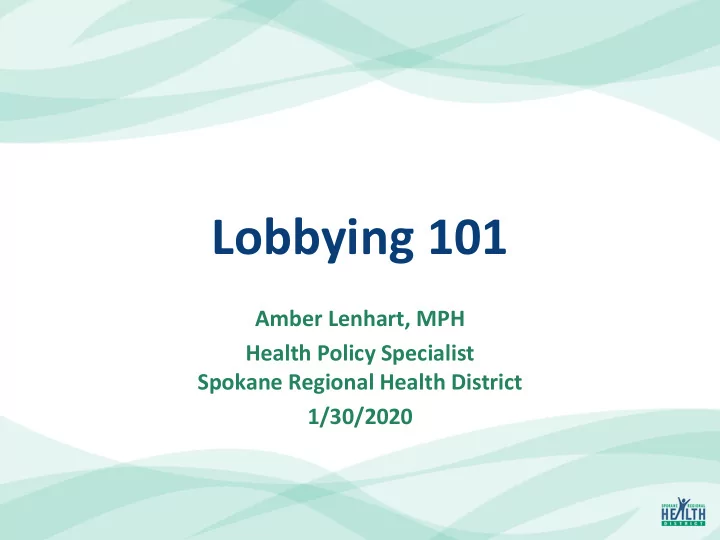 lobbying 101