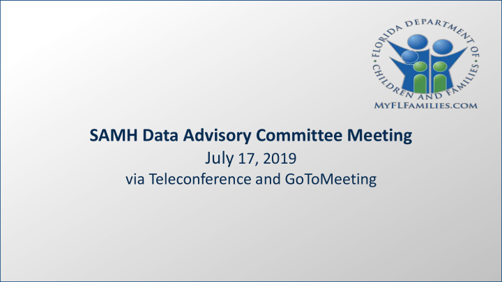 samh data advisory committee meeting