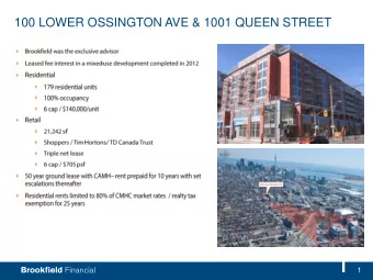 100 LOWER OSSINGTON AVE &amp; 1001 QUEEN STREET