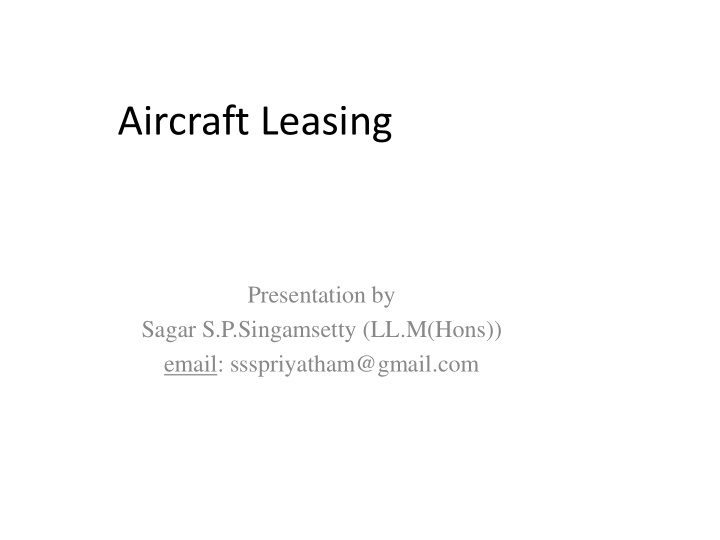 aircraft leasing