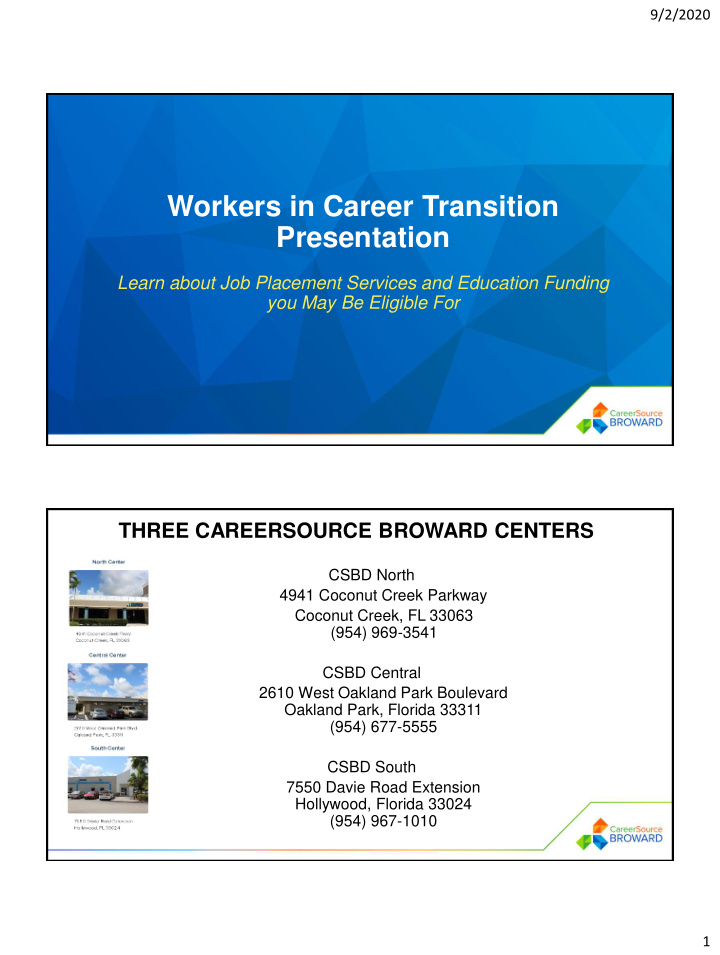 workers in career transition presentation