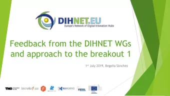 and approach to the breakout 1 1 st July 2019, Begoa Snchez  The Digital Europe Programme  and