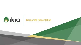 Corporate Presentation  An Overview  - More than 3 decades old family owned organization with a