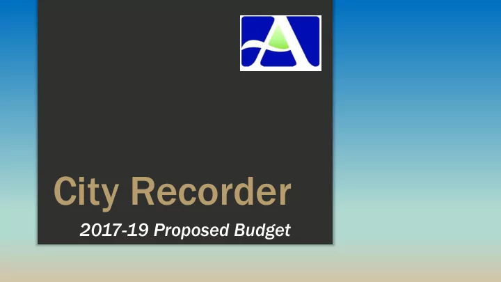 city recorder
