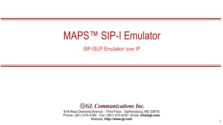 maps sip i emulator