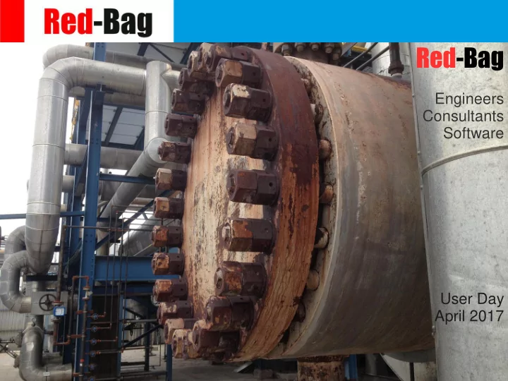 red bag engineers consultants software user day april