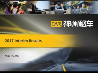 2017 Interim Results Aug 15 th , 2017  1H17 Executive summary  Car rental : Deliver far