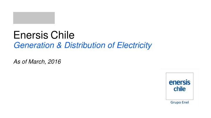 enersis chile