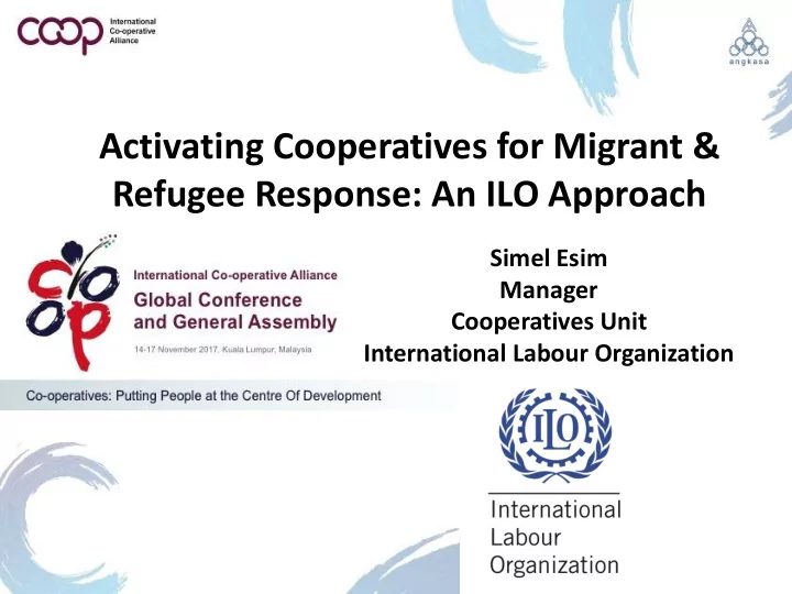 activating cooperatives for migrant