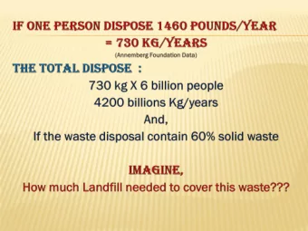 WAST  STE  E MANAGEME  GEMENT  NT,  , WASTE  E RES  ESOUR  OURCE  CE  FACILITIES  CILITIES AND