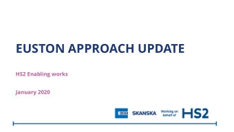 EUSTON APPROACH UPDATE  HS2 Enabling works  January 2020  Regents Park Estate utility diversions