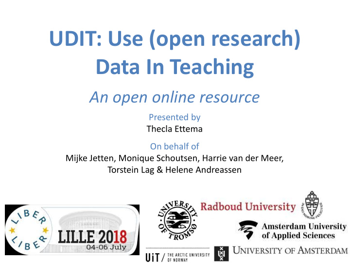 udit use open research data in teaching