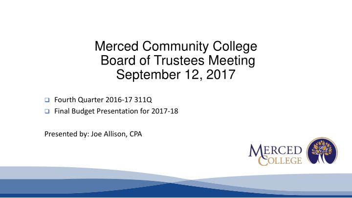 board of trustees meeting