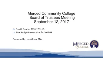 Board of Trustees Meeting  September 12, 2017  Fourth Quarter 2016-17 311Q  Final Budget