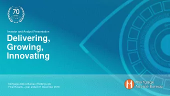 Innovating  Mortgage Advice Bureau (Holdings) plc Final Results  year ended 31 December 2018