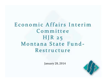 E co n o m i c Affairs I n te r i m E co n o mi c Affairs I n te r i m  Co m m i tte e  Co m m i