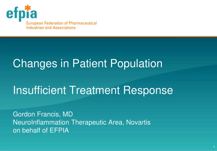 changes in patient population insufficient treatment
