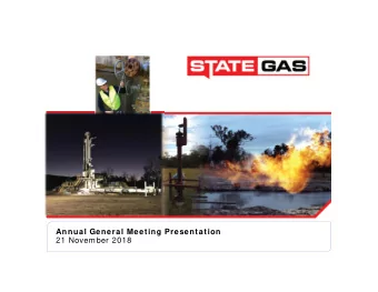 Heading  Subheading  Annual General Meeting Presentation  21 November 2018  Disclaimer    This