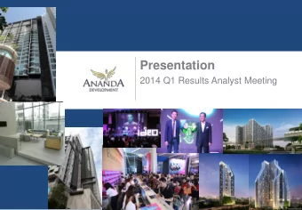 Presentation 2014 Q1 Results Analyst Meeting  1  Disclaimer The information (Confidential