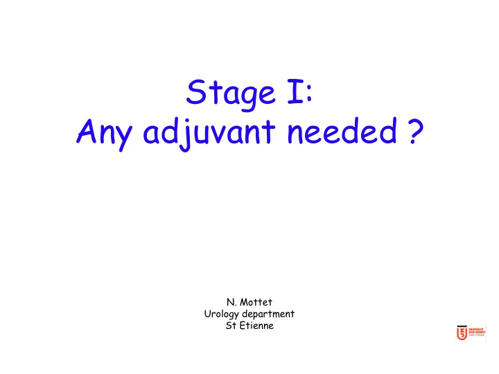 stage i