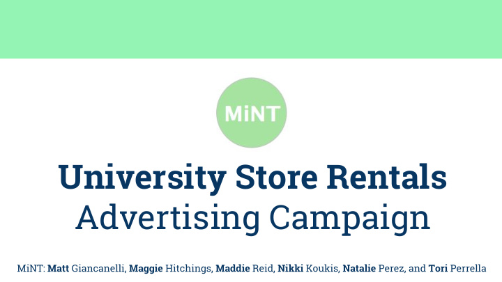 university store rentals advertising campaign