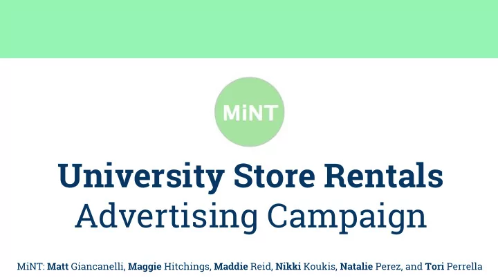university store rentals advertising campaign