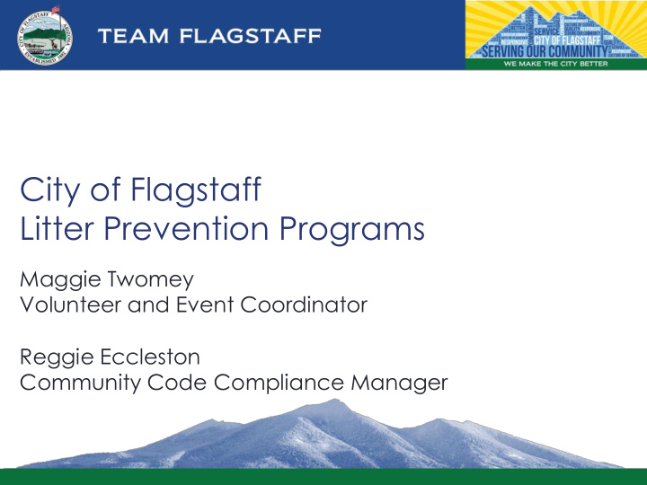 city of flagstaff litter prevention programs