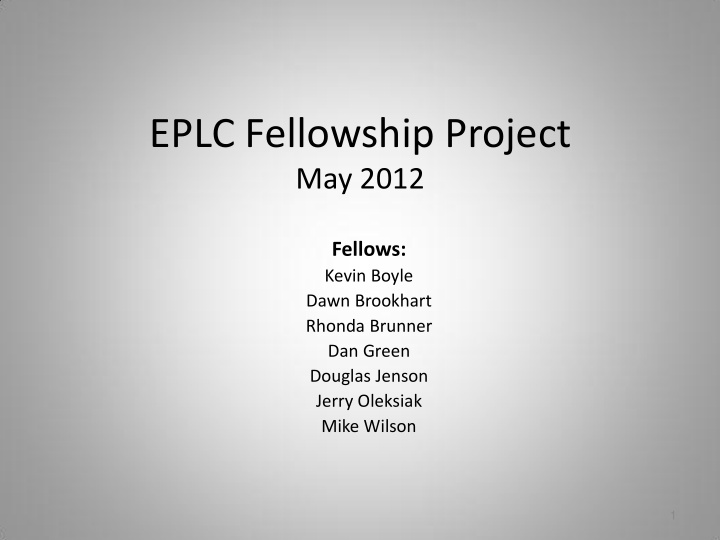 eplc fellowship project
