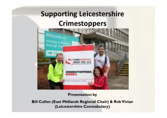 Supporting Leicestershire  Crimestoppers