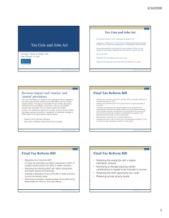 Tax Cuts and Jobs Act  to Titles II  and V of the Concurrent Resolution on the Budget for Fiscal